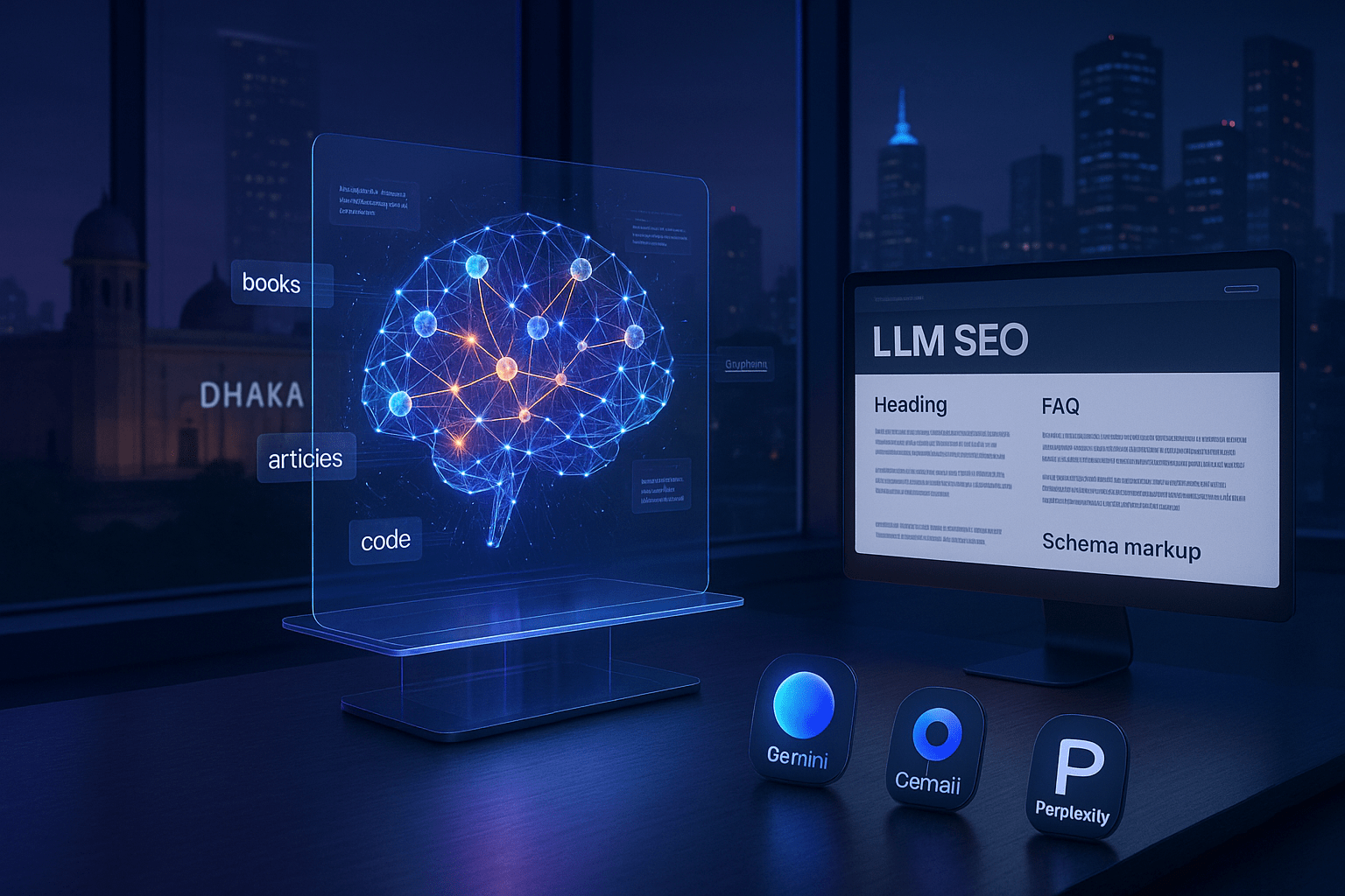 Large Language Model SEO (LLM SEO) helping websites improve visibility with AI-driven optimization techniques
